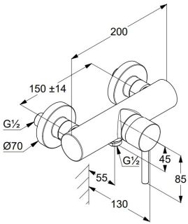 Смеситель для душа Kludi Bozz хром 388310576